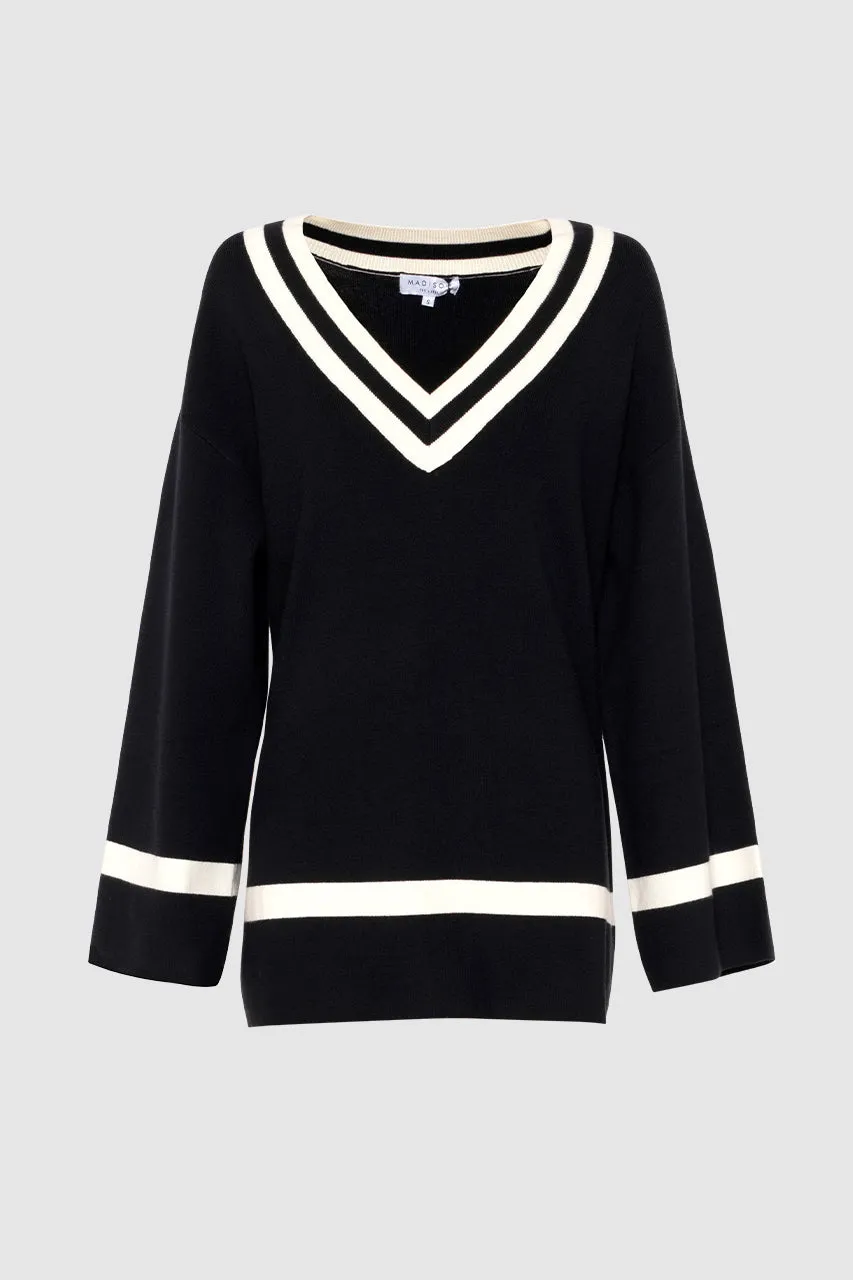 Varsity Knit Jumper | Black